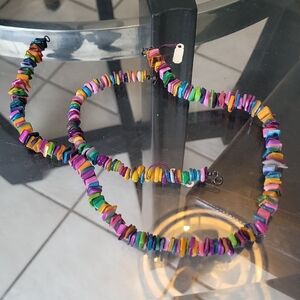 Colorful Beaded Necklace and Bracelet Set